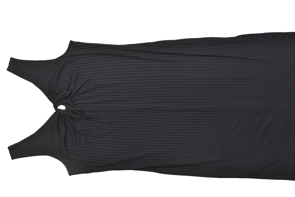 NEW LOFT Beach Long Dress Black Size XXL Polyester Stretch Blend Sleevless